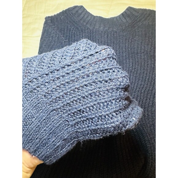 American Eagle Navy Oversized Open Knit Long Sleeve Sweater Women's MEDIUM NWT - Picture 13 of 13